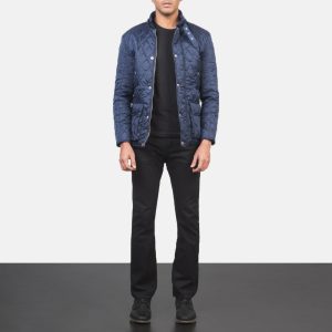 Barry Quilted Blue Windbreaker Jacket