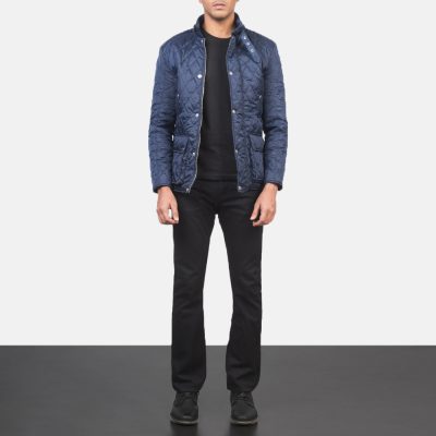 Barry Quilted Blue Windbreaker Jacket