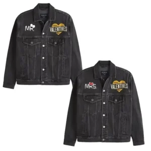 Mr and Mrs Valentines Day Couple Matching Trucker Jackets