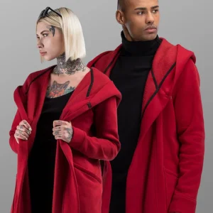 Valentines Day Couples Red Long Coat