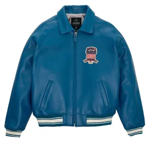 Limited Edition Leather Teal Icon Jacket
