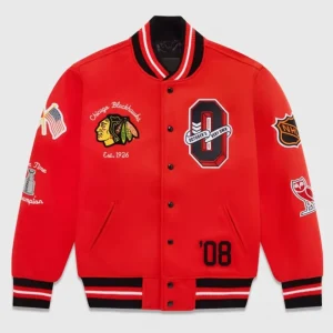 Ovo Chicago Blackhawks Varsity Jacket