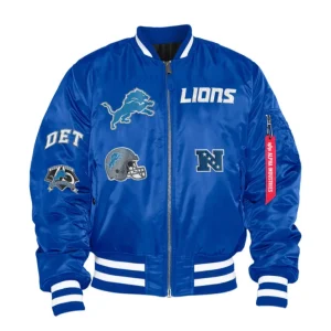 Detroit Lions X Alpha X New Era Ma-1 Bomber Jacket
