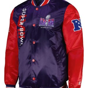 Super Bowl LVIII Starter Purple Varsity Jacket