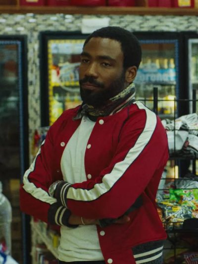 Mr. & Mrs. Smith Donald Glover Red Bomber Jacket