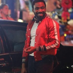 Mr. & Mrs. Smith Donald Glover Red Bomber Jacket