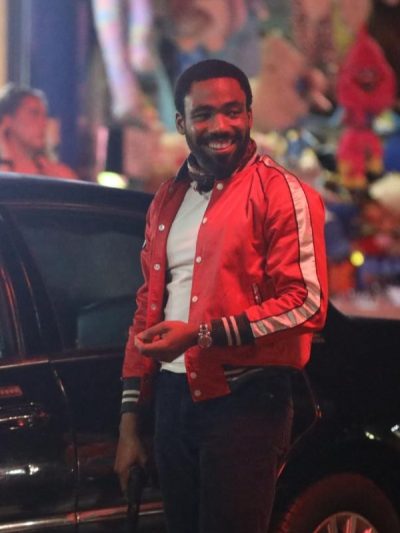 Mr. & Mrs. Smith Donald Glover Red Bomber Jacket