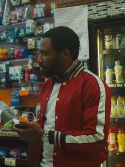 Mr. & Mrs. Smith Donald Glover Red Bomber Jacket