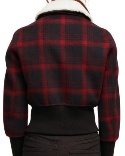 9-1-1 Season 5 May Grant Plaid Shearling Collar Jacket