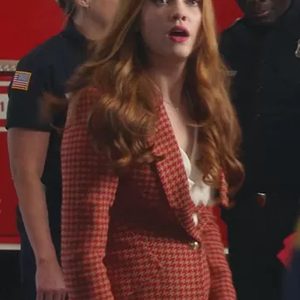 9-1-1 Taylor Kelly Houndstooth Print Blazer
