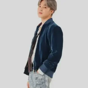 Bts Jimin Blue Bomber Jacket