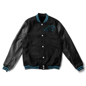 Carolina Panthers Black Letterman Jacket