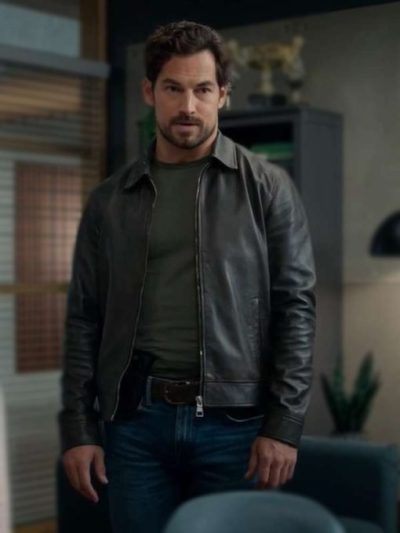 Wild Cards 2024 Cole Ellis Black Leather Jacket