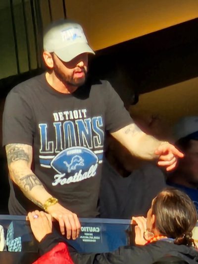 Eminem 47 Black Detroit Lions T-Shirt