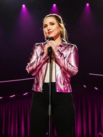 Have It All Taylor Tomlinson Pink Leather Jacket