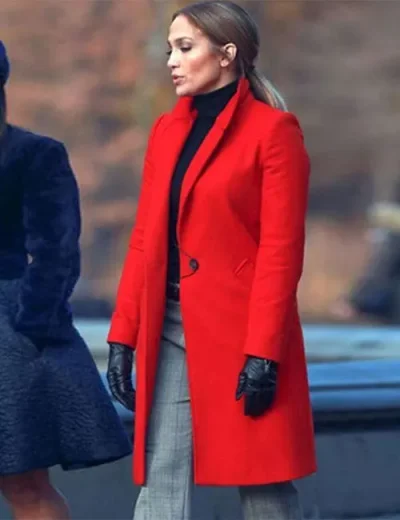 Jennifer Lopez Valentines Day Red Trench Coat