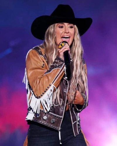 People’s Choice Awards 2024 Lainey Wilson Fringe Leather Jacket