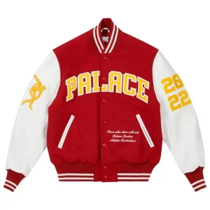 Palace Greek Red And White Wool Varsity Jacket