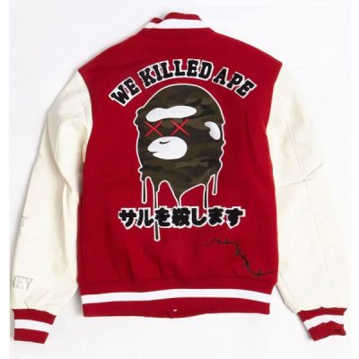 Robert Phillipe We Killed Ape Red Varsity Jacket