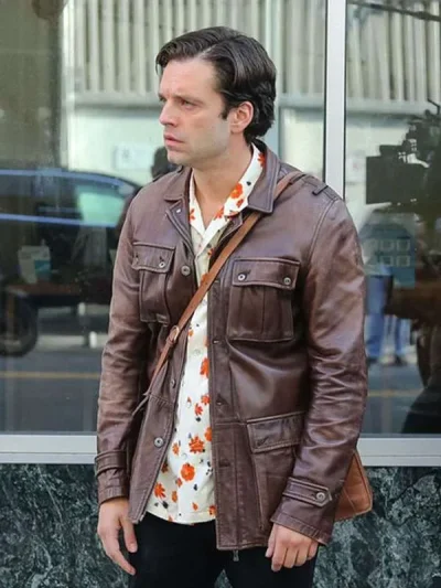 Sebastian Stan A Different Man Brown Leather Jacket
