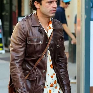 Sebastian Stan A Different Man Brown Leather Jacket
