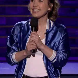 Taylor Tomlinson Conan S09 Blue Bomber Jacket