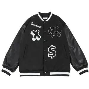 Vancarhell Nothing 99 Black Letterman Jacket