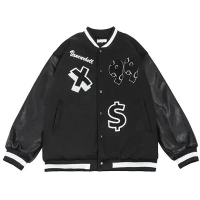 Vancarhell Nothing 99 Black Letterman Jacket