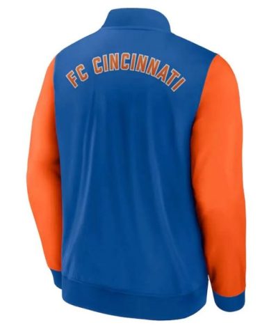 Fc Cincinnati Blue And Orange Varsity Jacket