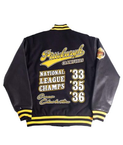 National League Champs Pittsburgh Crawfords Black Varsity Jacket