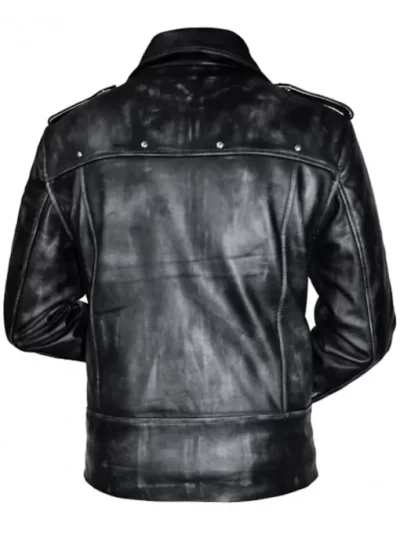 Aaron Paul A Long Way Down Leather Black Jacket