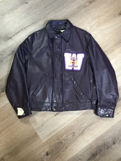 Vintage Western University Purple Varsity Jacket