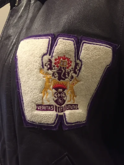 Vintage Western University Purple Varsity Jacket