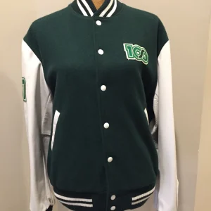 Roots “sobey’s Centenary Anniversary” Green And White Varsity Jacket
