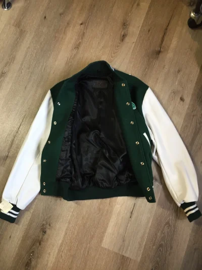 Roots “sobey’s Centenary Anniversary” Green And White Varsity Jacket