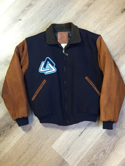 Vintage Aes Brown And Blue Varsity Jacket