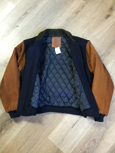 Vintage Aes Brown And Blue Varsity Jacket