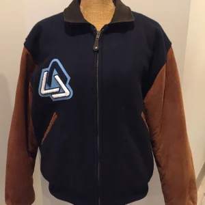 Vintage Aes Brown And Blue Varsity Jacket