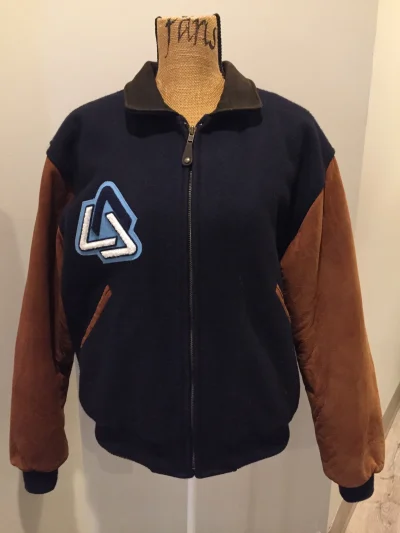 Vintage Aes Brown And Blue Varsity Jacket