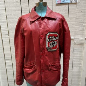 Red Leather Varsity Jacket