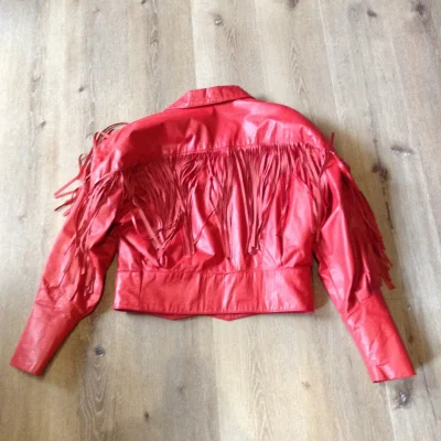 Red Fringe Leather Jacket