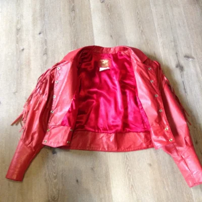 Red Fringe Leather Jacket