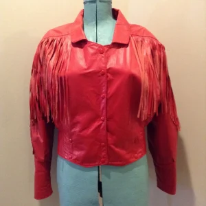 Red Fringe Leather Jacket