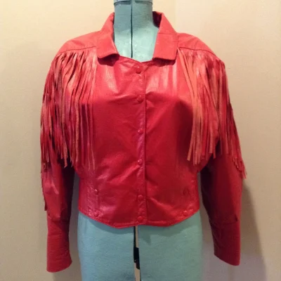 Red Fringe Leather Jacket