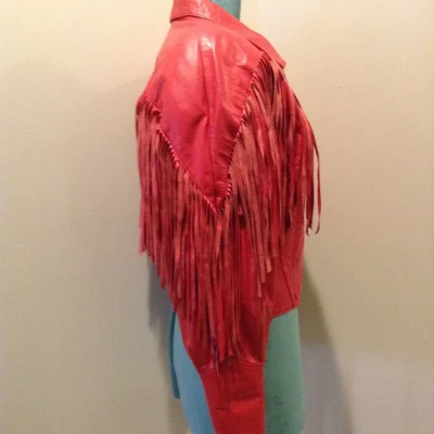 Red Fringe Leather Jacket