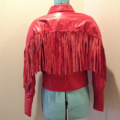 Red Fringe Leather Jacket