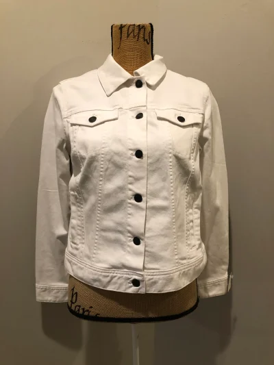 Talbots White Denim Jacket