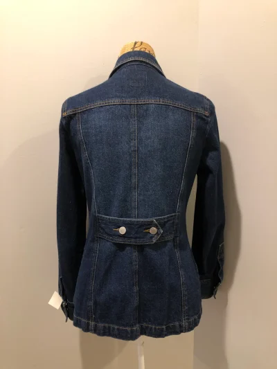 Isaac Mizrahi Dark Wash Denim Safari Jacket