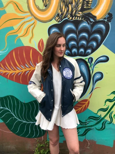 Vintage Nscc Pictou Campus Leather Varsity Jacket