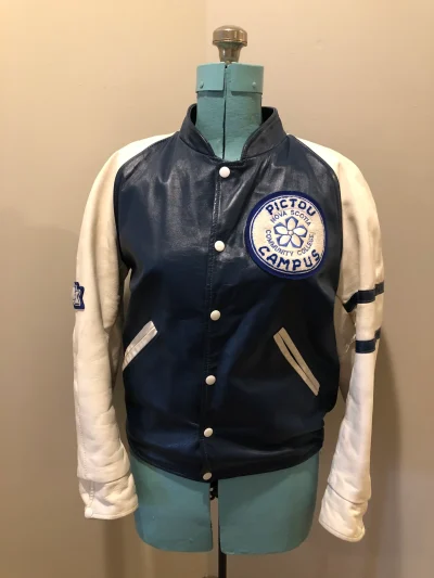Vintage Nscc Pictou Campus Leather Varsity Jacket
